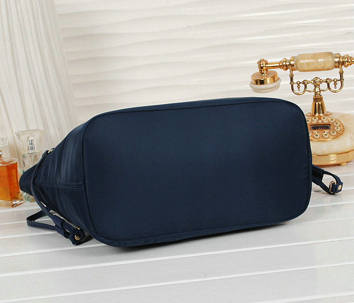 2014 Prada fabric shoulder bag BL1564 blue - Click Image to Close